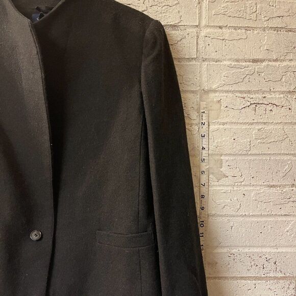 Vintage E.H. Woods Vintage Size 14 Black Wool Blend Blazer Jacket Plus Size - Picture 3 of 10
